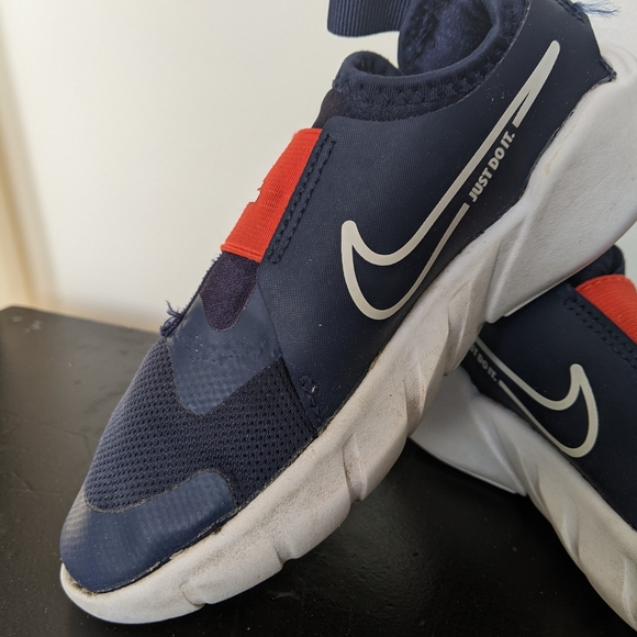 Nike Kids Size 13.5C (Little Kids) Navy Blue Flex Running Shoes - Picture 11 of 13